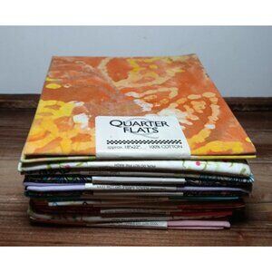 13 Fat Quarters Assorted Prints & Solids Fleur de lis Butterflies Floral